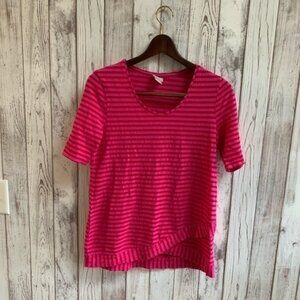 Chico’s pink striped top size 0